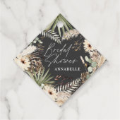 ウェディングシャワーのお礼の現代的なパンパスグラスと葉 フェイバータグ (正面)