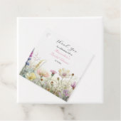 ウェディングシャワーのお礼をカスタマイズ ワイルドフラワー フェイバータグ (インサイチュ)