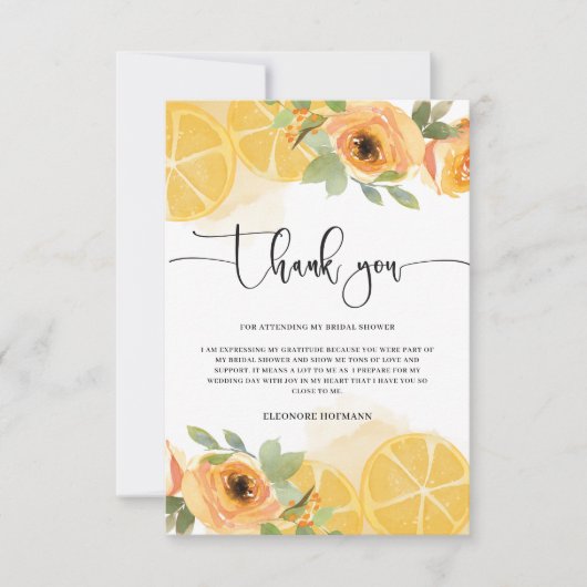 ウェディングシャワーのお礼カード サンキューカード (正面)