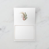 ウェディングシャワーのお礼カード ドレスと花 サンキューカード (内部)