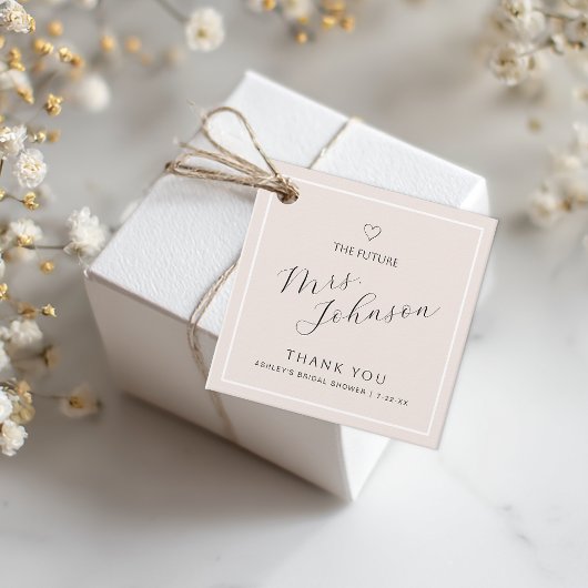 ウェディングシャワーのお礼タグ | 未来のMrs. ありがとう フェイバータグ