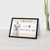 ウェディングシャワーのお礼 - マネキンカード サンキューカード (正面)