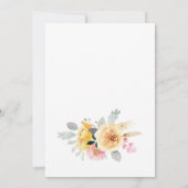 ウェディングシャワーのお花の水彩ありがとうカード サンキューカード (裏面)