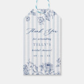 ウェディングシャワーのお favors のタグ サムシングブルー ギフト包装 ギフトタグ (正面)