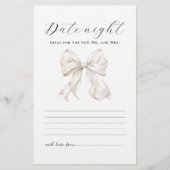 ウェディングシャワーのためのお出かけデートのカード 便箋 (正面)