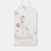 ウェディングシャワーのためのウェディングドレス ギフトタグ (正面)