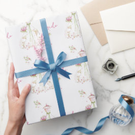 ウェディングシャワーのためのウェディングドレス ラッピングペーパー