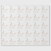 ウェディングシャワーのためのウェディングドレス ラッピングペーパー (フラット)