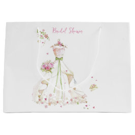 ウェディングシャワーのためのウェディングドレス ラージペーパーバッグ