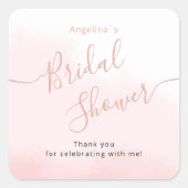 ウェディングシャワーのためのステッカー スクエアシール (正面)