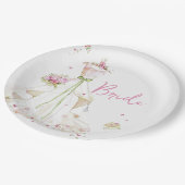 ウェディングシャワーのためのドレス ペーパープレート (アングル)