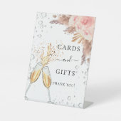 ウェディングシャワーのためのポップなブランチカードギフトサイン 台座サイン (正面)