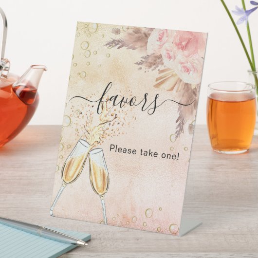 ウェディングシャワーのためのポップなランチの好意を示すサイン 台座サイン (インサイチュ)