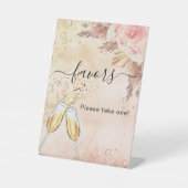 ウェディングシャワーのためのポップなランチの好意を示すサイン 台座サイン (正面)