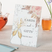 ウェディングシャワーのためのポップなランチカードギフトサイン 台座サイン (インサイチュ)