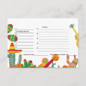 ウェディングシャワーのためのメキシコ風タコのレシピリクエスト エンクロージャーカード (正面)