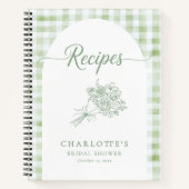 ウェディングシャワーのためのレシピブック ノートブック (正面)