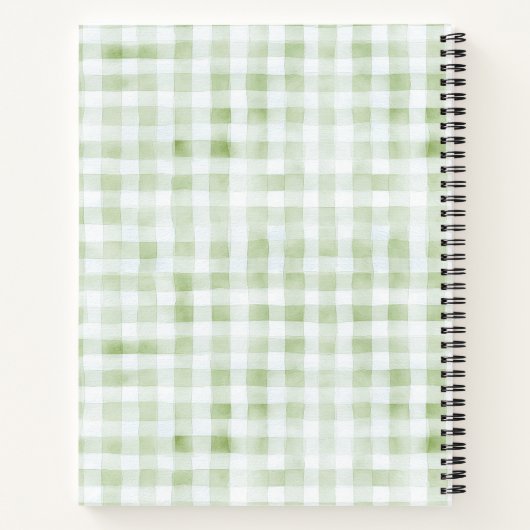 ウェディングシャワーのためのレシピブック ノートブック (裏面)