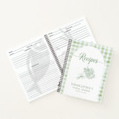ウェディングシャワーのためのレシピブック ノートブック (内部)