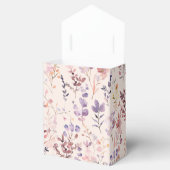 ウェディングシャワーのための水彩のワイルドフラワーと本のスタック フェイバーボックス (オープン)