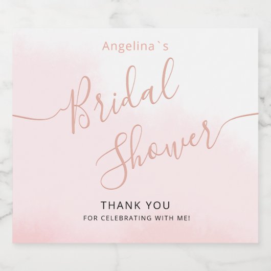 ウェディングシャワーのための食品と飲料のラベルセット スパークリングワインラベル (シングルラベル)