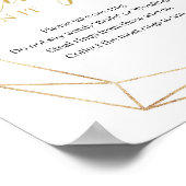 ウェディングシャワーのための「指輪をはめて」ゲーム看板（グリーン） ポスター (角)