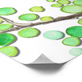 ウェディングシャワーのウェルカムサイン - ロマンティックフォレスト ポスター (角)