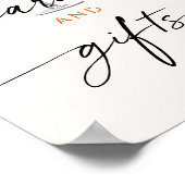 ウェディングシャワーのカクテルカードとギフト ポスター (角)