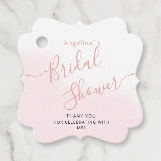 ウェディングシャワーのギフトタグ フェイバータグ (正面)