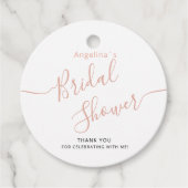 ウェディングシャワーのギフトタグ フェイバータグ (正面)