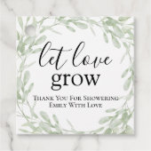 ウェディングシャワーのギフトタグ　愛を育てて フェイバータグ (正面)