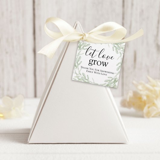 ウェディングシャワーのギフトタグ　愛を育もう フェイバータグ