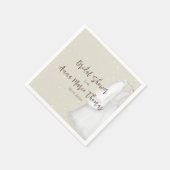 ウェディングシャワーのシンプルなドレス モダンな花  スタンダードカクテルナプキン (角)