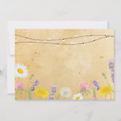 ウェディングシャワーのスケジュール 花嫁の友達 ワイルドフラワーズ 招待状 (裏面)