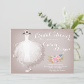 ウェディングシャワーのドレスにお誘い 招待状 (スタンド正面)