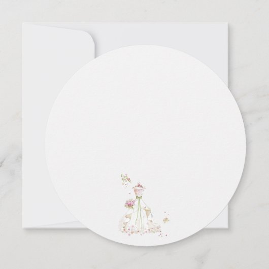 ウェディングシャワーのドレスをカスタマイズしよう お礼 サンキューカード (裏面)