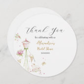 ウェディングシャワーのドレスをカスタマイズしよう お礼 サンキューカード (正面/裏面)