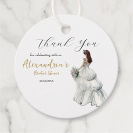 ウェディングシャワーのドレスをカスタマイズ ギフト ありがとう フェイバータグ