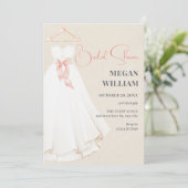 ウェディングシャワーのドレス 招待状 (スタンド正面)