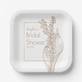 ウェディングシャワーのパーティープレート ペーパープレート