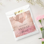 ウェディングシャワーのピンクのローズゴールドの風船 フェイバーバッグ (封をした状態)