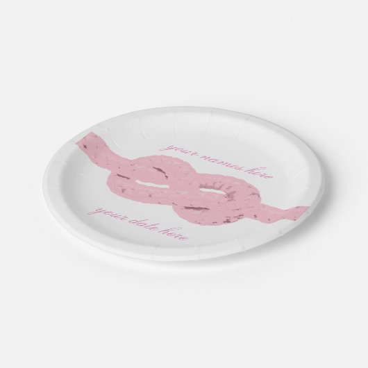 ウェディングシャワーのプレート ペーパープレート (アングル)