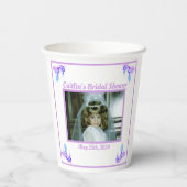 ウェディングシャワーのペリウィンクルテーマの写真 紙コップ (裏面)