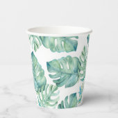 ウェディングシャワーのペーパーカップ　トロピカルフラワー 紙コップ (裏面)