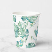 ウェディングシャワーのペーパーカップ　トロピカルフラワー 紙コップ (右)