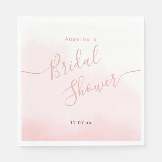 ウェディングシャワーのペーパーナプキン スタンダードランチョンナプキン (正面)