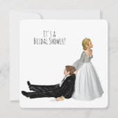 ウェディングシャワーのユーモア 招待状 (正面)