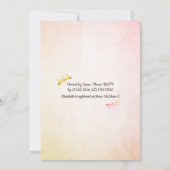 ウェディングシャワーの優雅な愛のハート形のトンボの交尾 招待状 (裏面)