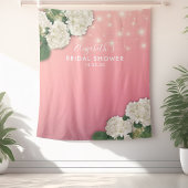 ウェディングシャワーの写真用背景 花のストリングライト タペストリー