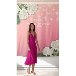 ウェディングシャワーの写真用背景 花のストリングライト タペストリー